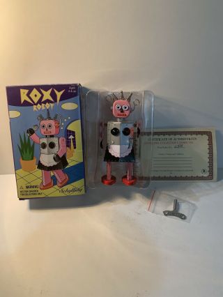 Schylling Vintage Roxy Robot Tin Toy with Box/Certificate 3