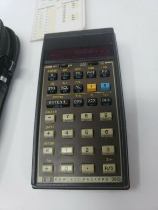 Vintage HP 38C Calculator Hewlett Packard Made In USA s 2