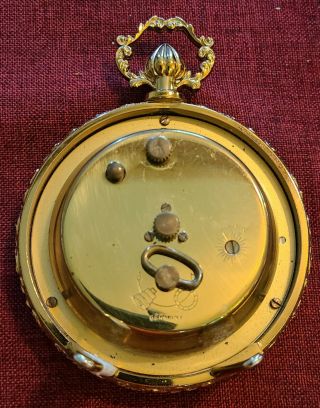 Vintage German Seth Thomas Pocket Watch Shaped Desk Alarm Clock 2