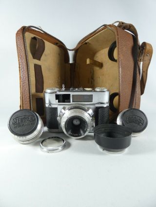 Vintage Braun Paxette 35mm Film Camera Kit Staeble - Choro 1:3.  5/38mm Lens Case