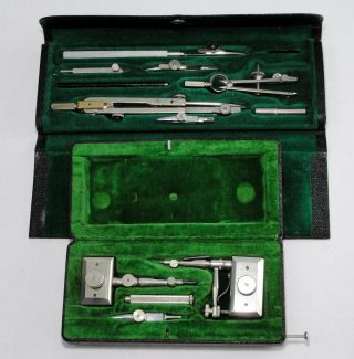 Dietzgen Beam Compass Trammel Vintage Drafting Set Model 978 And 1093t With Case