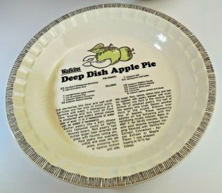 Vintage WATKINS deep dish pie plate set of 9 with recipes 2