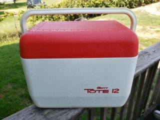 Vintage Gott Tote 12 Cooler White Red Cover