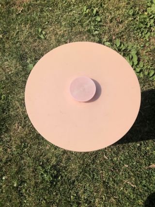 Vintage Aquetta Clothes Hamper Pink Cylinder with Lid Plastic 2