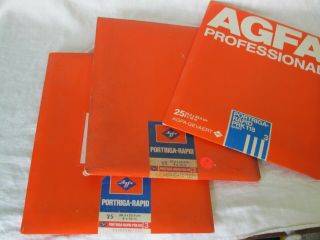 Vintage 8x10 Agfa Portriga Rapid Prk 118 3 Photographic Paper 25 Sheet (3) Packs
