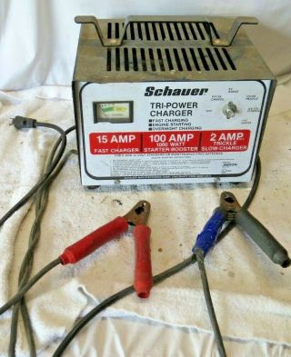 Vintage Schauer Model T6612 Battery Charger 6v & 12v &