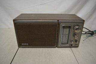 Vintage Sony Icf - 9580w Am/fm Radio W/bass Reflex System Tested/working Fast Ship