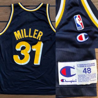 Vintage Deadstock Champion Indiana Pacers Reggie Miller Jersey Mesh Size 48