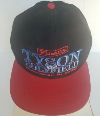 Vintage 1996 " Finally " Tyson Vs Holyfield Fight Boxing Embroidered Snapback Hat
