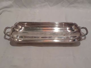 Vintage Bristol Silver Plate Tray Handles Epca 100 14” Serving Tray