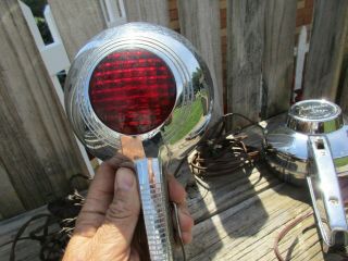 2 Vintage Chrome Hand Held Spotlights/hot Street Rat Rod Custom Trog
