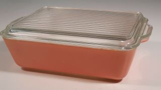 Vintage Pyrex Pink Refrigerator Dish With Lid 503 1.  5qt