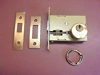 Vintage Old Stock Russwin Mortise Lock Set & Misc.  Brass Door Hardware