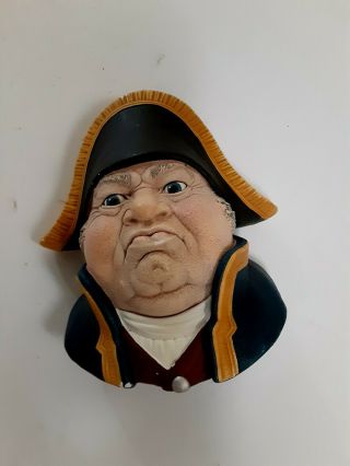 Bossons England Mr.  Bumble Chalkware Character Head Dickens Vintage