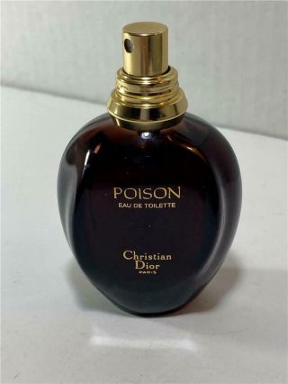 Estate Vintage Poison Christian Dior Eau De Toilette 1.  7 Fl Oz 95 Full (no Cap)