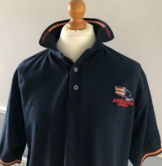 Vintage Vivid Afl Adelaide Crows Australian Rules Football Polo Shirt 42 " Xl