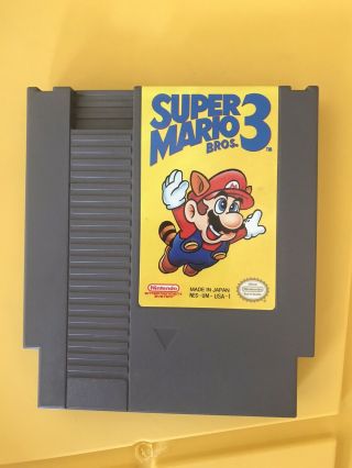 Vintage Mario Bros.  3 For Nintendo Nes Cartridge - &
