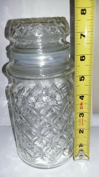 Vintage Clear Glass Planters Logo Mr Peanut Jar Canister 1984