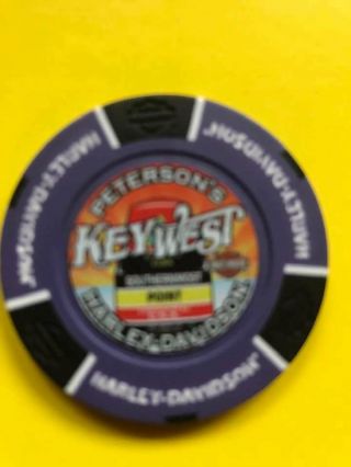 Key West Harley Davidson Full Color Poker Chip / Florida