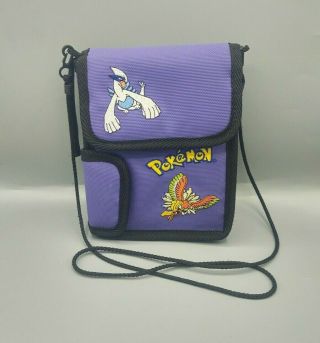 Vtg Pokemon Gold Silver Nintendo Game Boy Purple Carrying Case Bag