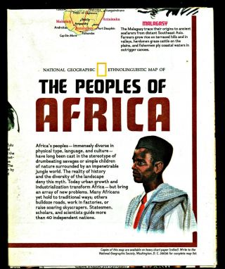 ⫸ 1971 - 12 December Peoples & Heritage Of Africa - National Geographic Map