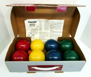 Vintage Forster Bocce Ball Lawn Bowling Game Competitors Set Item 6200 Complete