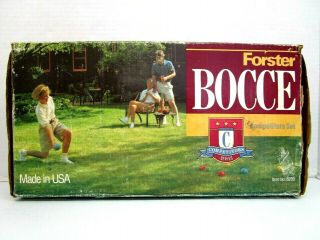 Vintage Forster Bocce Ball Lawn Bowling Game Competitors Set Item 6200 complete 2