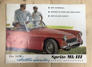 Vintage Austin Healey Sprite Mkiii Sales Brochure Bmc 1964