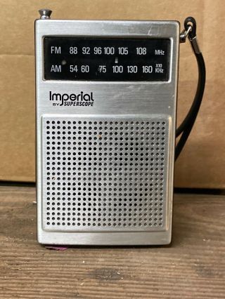 Vintage Imperial Pr - 200 Am/fm Pocket Radio By Superscope