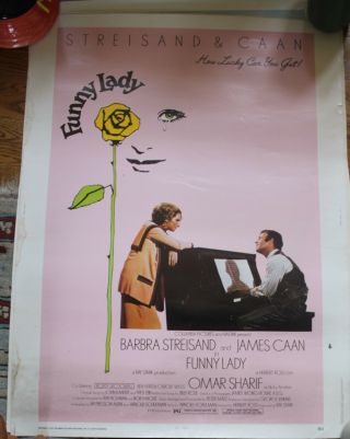 Vintage 1975 Movie Poster " Funny Lady " With Barbra Streisand James Caan