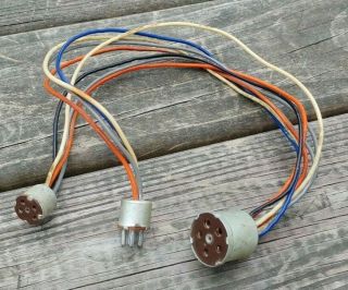 Vintage 1958 Magnavox 5 - Pin To 4 - Pin Male & Female Speaker Connector