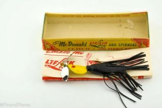 Vintage Mcdonald Lif Lik Minnow Antique Fishing Lure With Papers
