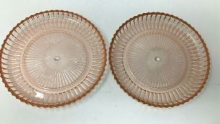 Vintage Anchor Hocking Queen Mary Pink Cereal/salad Bowls
