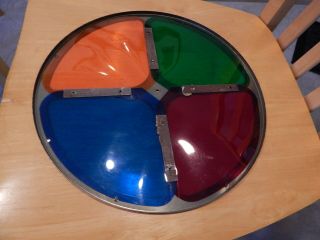 Vintage Spartus Color Wheel - 12 In.  - For Rotating Light - Model 886 - Instructions