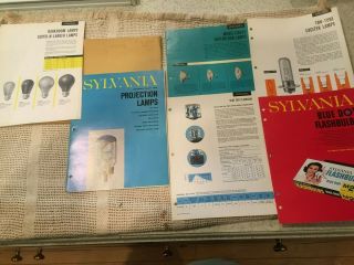 Vintage 1950s Sylvania Glossy Brochure Blue Dot Flashbulbs Lamps Projector