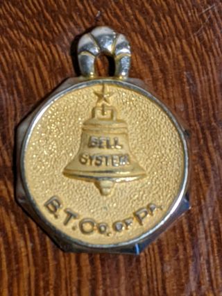 Vtg At&t Bell System 14k Solid Gold Service Award Bell Telephone Company Of Pa