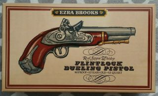 Vintage Ezra Brooks Flintlock Dueling Pistol Decanter