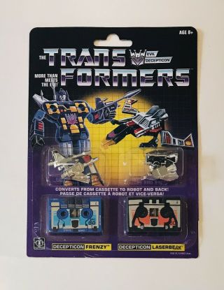 Transformers G1 Frenzy And Laserbeak Cassettes 2018 Walmart Vintage Reissue