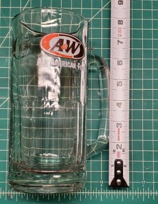 Vintage A & W Aw Heavy Root Beer Glass Mug 7” Tall
