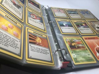 Vintage 9 Card Wotc Binder Page 1999 Wizards Pokemon Cards Light Played To
