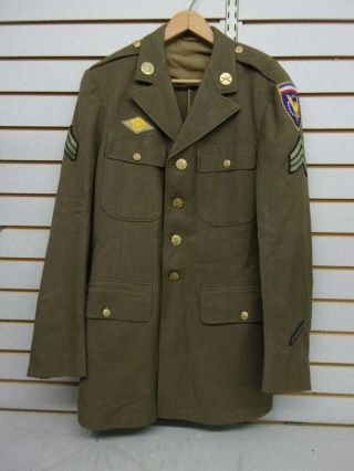 Rare Wwii U.  S.  Eto European Theater Of Operations Ssi Jacket Sergeant Vintage