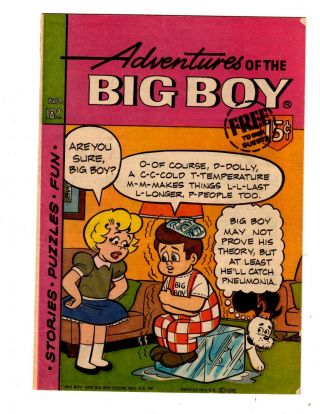 Vintage Adventures Of The Big Boy 182 Comic Kip 