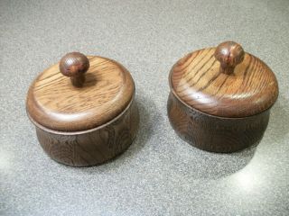Vintage Quality Heirloom Walnut Wooden Salad Bowls W/tops And Extra Top