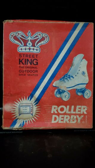 Vintage Roller Derby Street King Lace - Up Shoe Roller Skates White Size 6 Women 