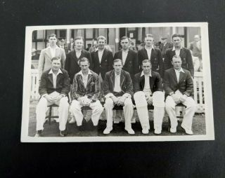 Vintage 1937 Glamorgan Shire County Cricket Club Postcard Size