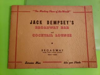 Vintage Photo Eating At Jack Dempsey 