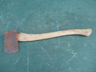 Vintage Tool Axe Hatchet 20 " Long Wooden Handle With 3,  " Blade Signed Durham