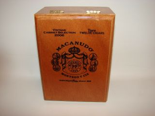 Macanudo Empty Cigar Box - - Vintage Cabinet Selection 2006 Toro