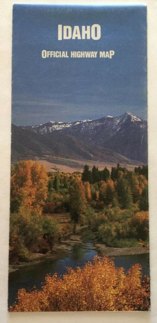 1991 Idaho Official Highway State Map Boise Pocatello Lewiston Caldwell Jerome