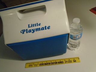 Vintage Little Playmate Cooler By Igloo Blue And White Retro Era Usa